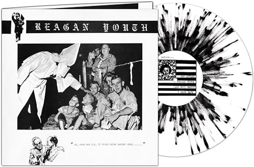 Reagan Youth vinyl record with Ku Klux Klan imagery and splatter pattern.