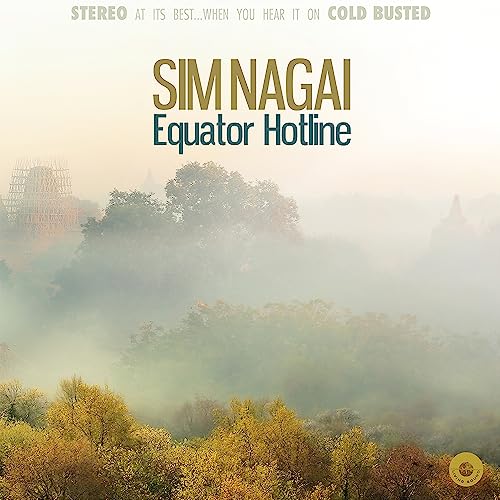 Sim Nagai “Equator Hotline” vinyl record cover with a misty landscape.