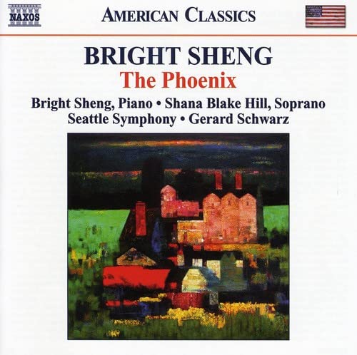 CD cover for "Bright Sheng: The Phoenix" featuring a painted landscape.