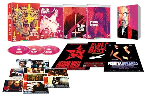 Blu-ray box set featuring three Alex De La Iglesia horror film covers and discs.