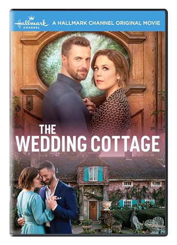 DVD cover for "The Wedding Cottage" featuring a couple and cottage.