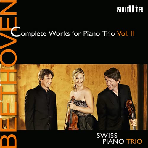 CD cover featuring the Swiss Piano Trio and Beethoven’s name.