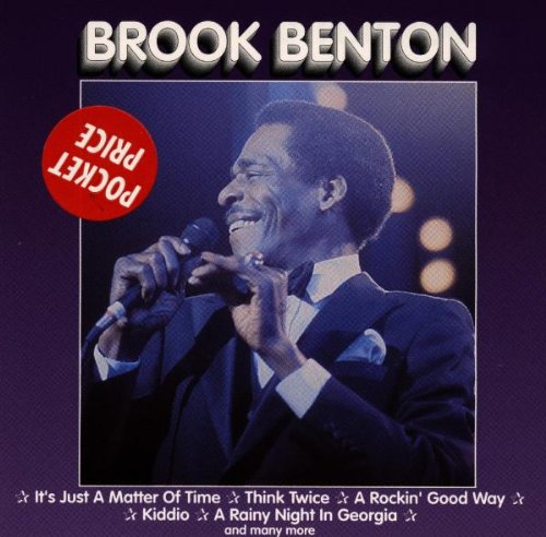 CD cover of Brook Benton singing into a microphone, purple background.