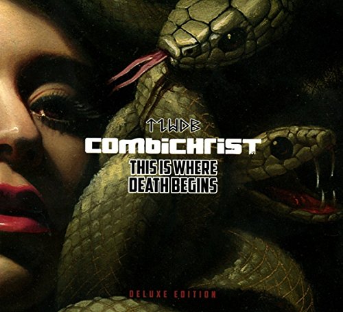 CD cover: snake and woman’s face with band name “Combichrist”.