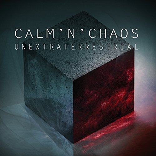 CD cover with a dark cube split between blue and red textures.