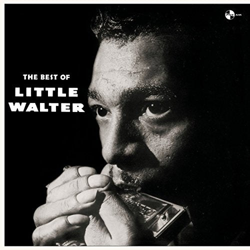 Black and white album cover featuring Little Walter with a harmonica.