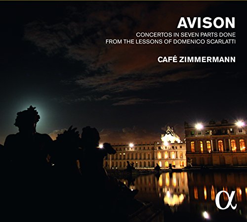 CD cover: Illuminated palace reflected in water, silhouetted statues.