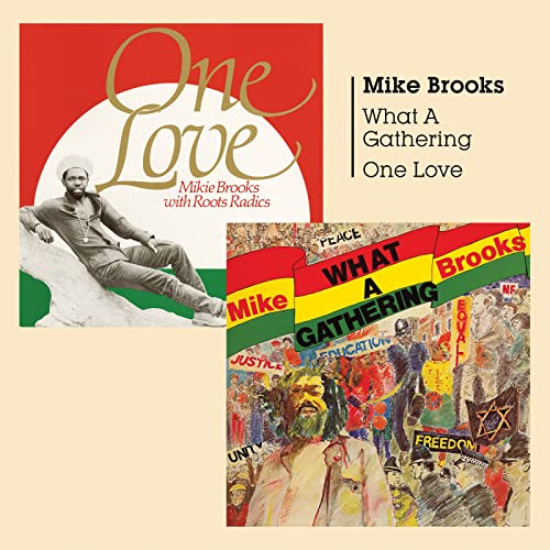 CD covers for Mike Brooks & Roots Radics’ “What A Gathering” and “One Love”.