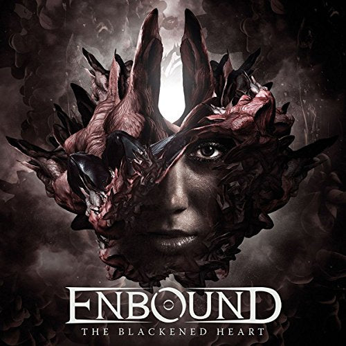 CD cover for Enbound’s “The Blackened Heart” featuring a distorted face.