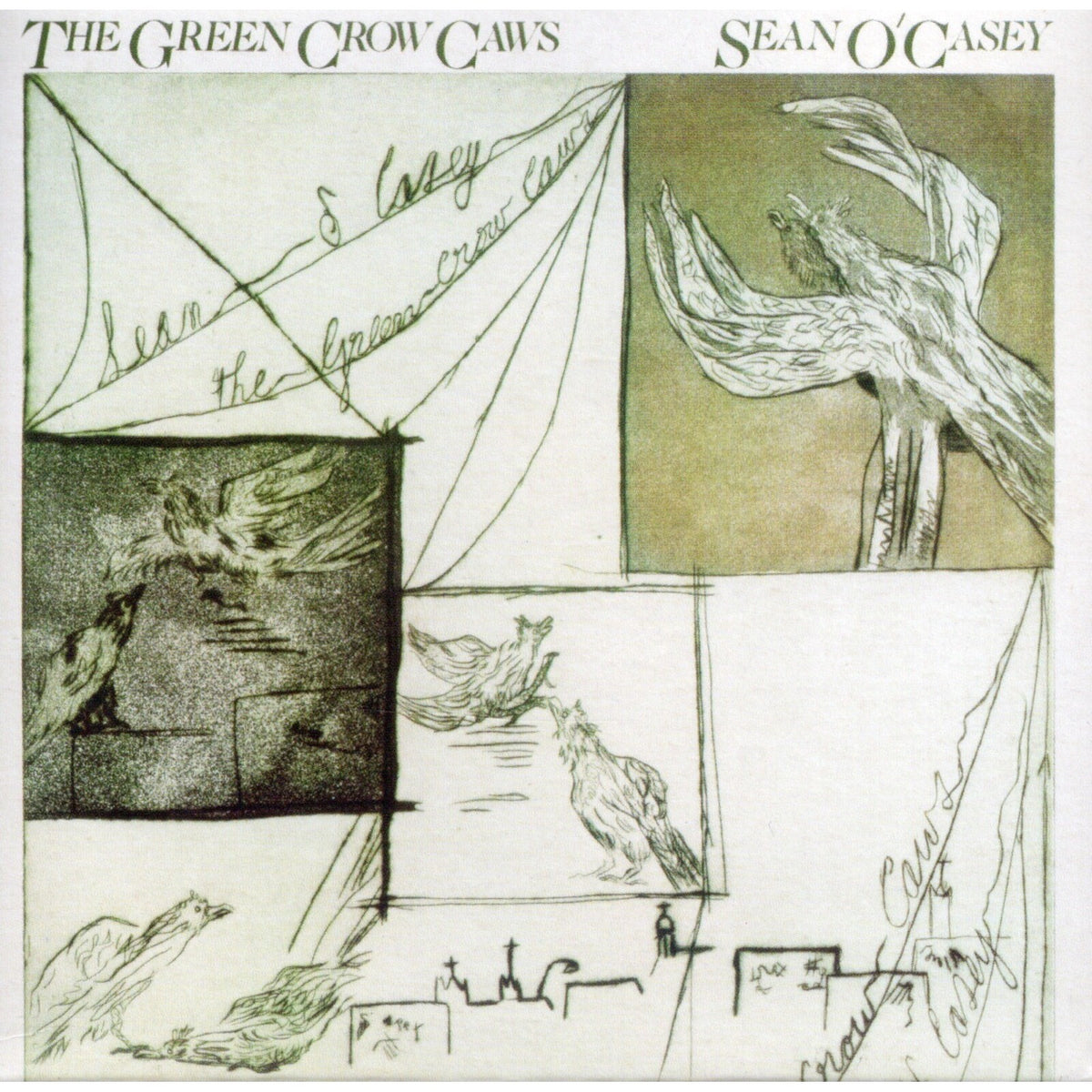 CD cover: sketched black and white images of crows and writing.