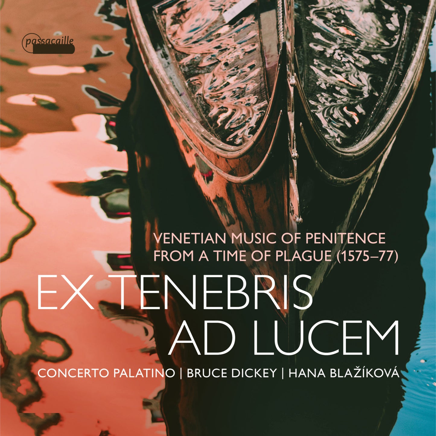 CD cover with abstract water reflections and bold white text.