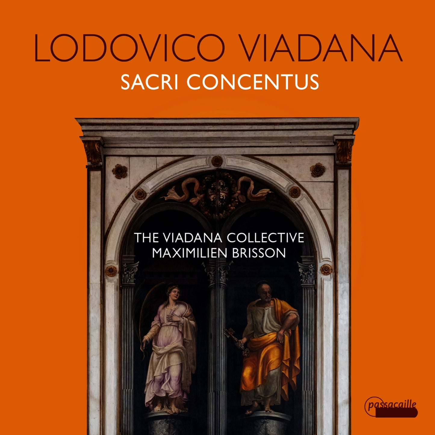 CD cover: Renaissance architectural detail with figures, text “Lodovico Viadana”.