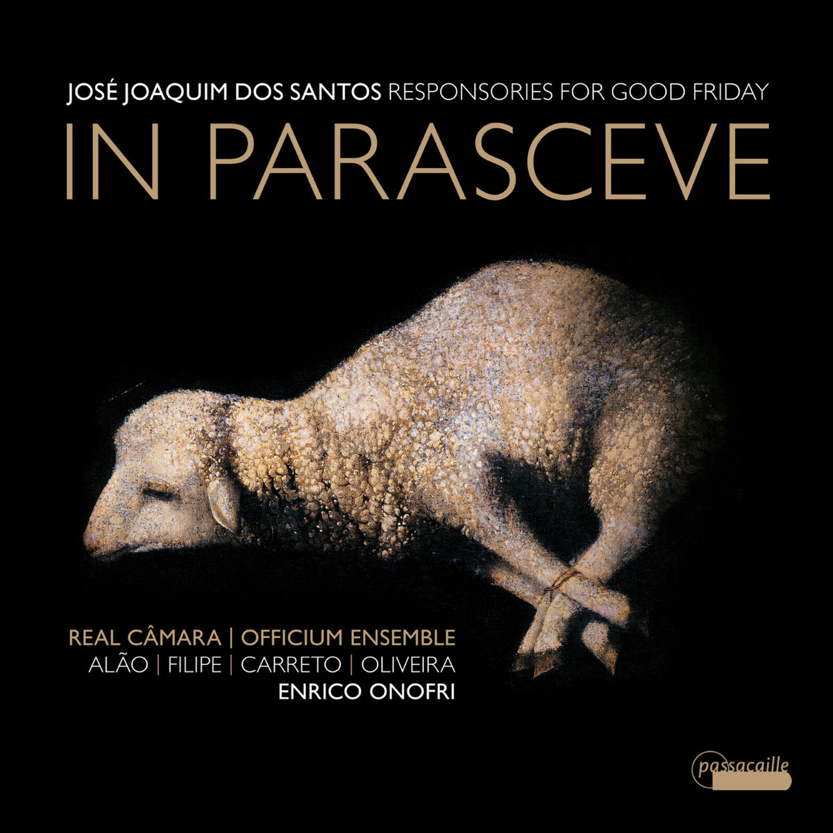 CD cover: a lamb lying amongst branches against a dark background.