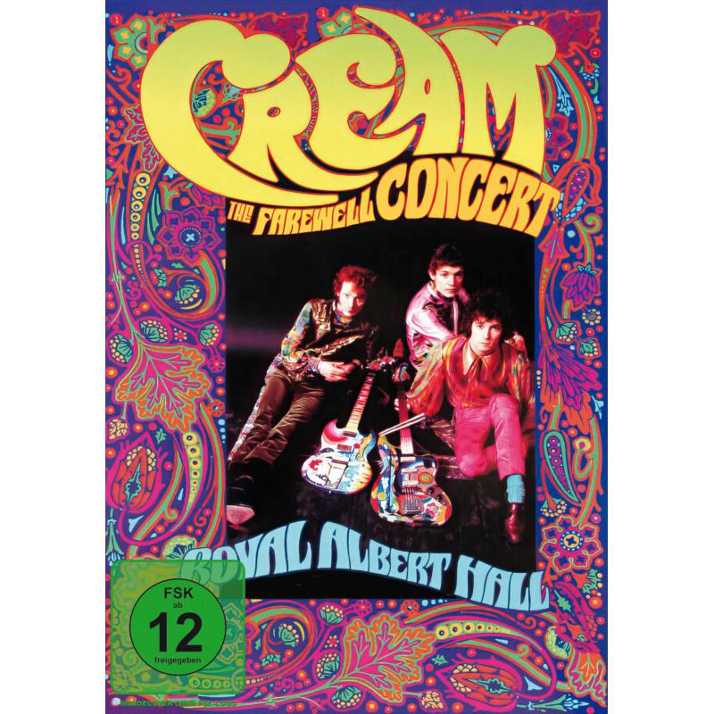 Cream band poster for "The Farewell Concert 1968" at Royal Albert Hall.