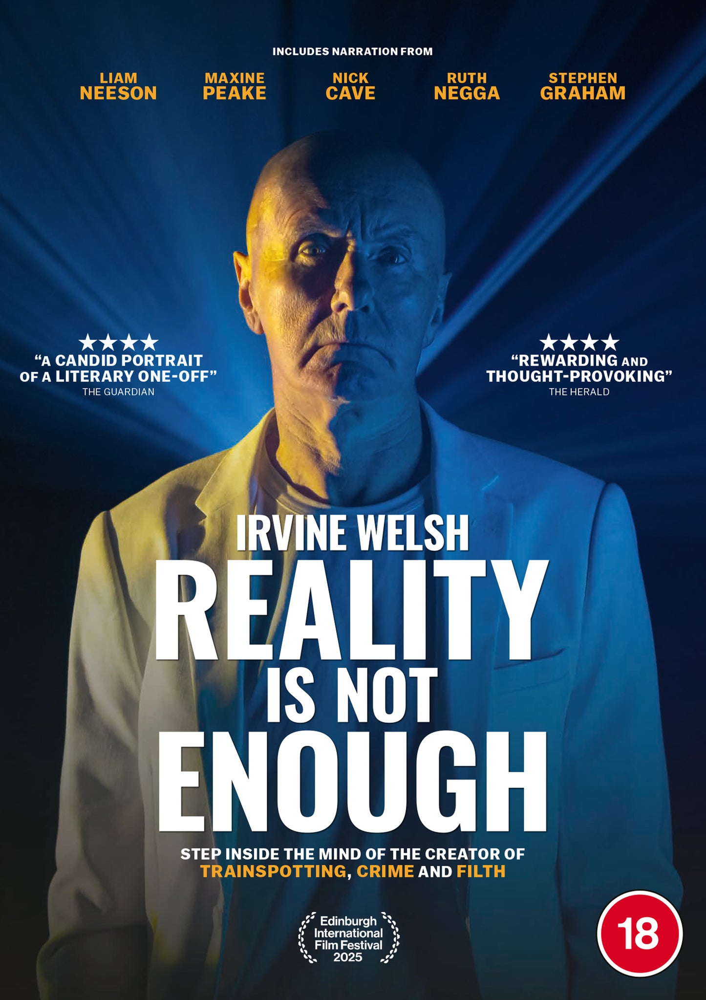 DVD cover for “Irvine Welsh: Reality Is Not Enough” documentary, featuring Liam Peake.