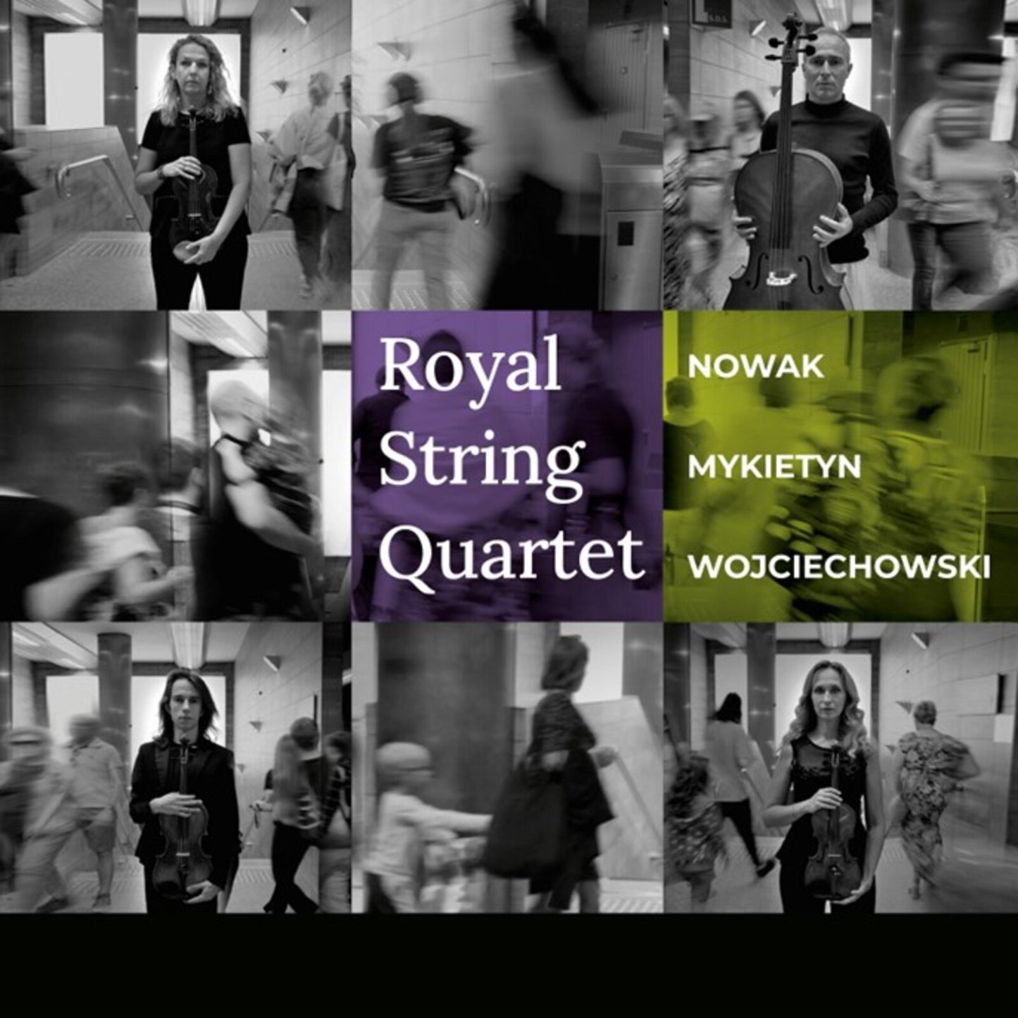 CD cover featuring a collage of musicians playing string instruments.