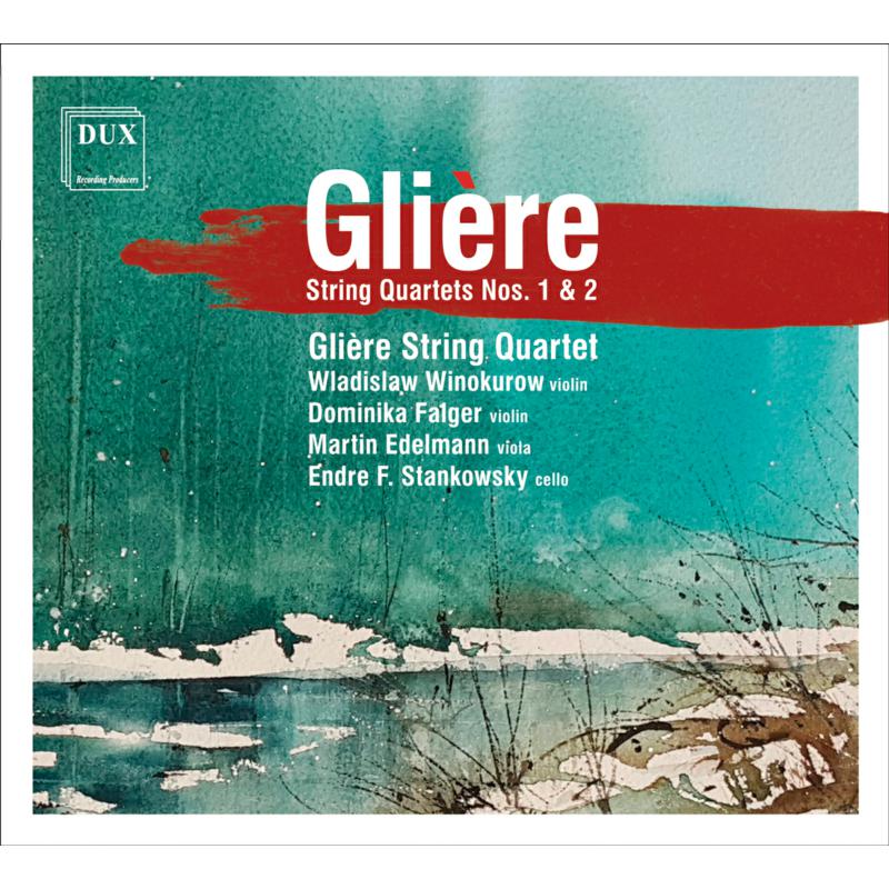 CD cover for Gliere String Quartets Nos. 1 & 2, abstract art.