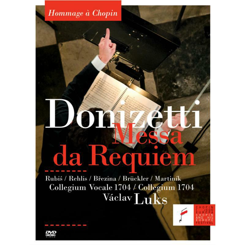 DVD cover for Donizetti's "Messa da Requiem" with a conductor's image.
