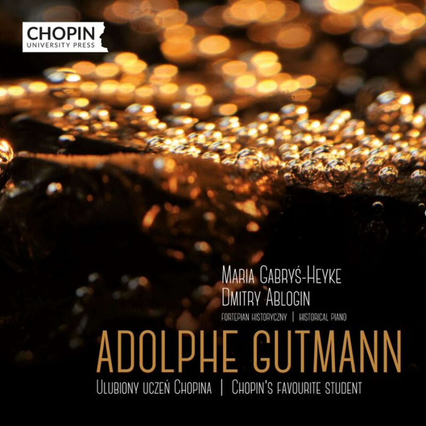 CD cover featuring blurred lights and text about Chopin’s student.