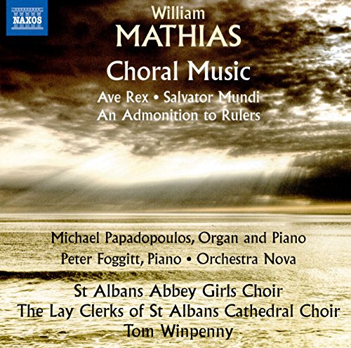 CD cover for William Mathiasās āChoral Musicā with stormy sky image.