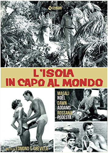 Movie poster for "Isola In Capo Al Mondo" featuring couples and tropical foliage.