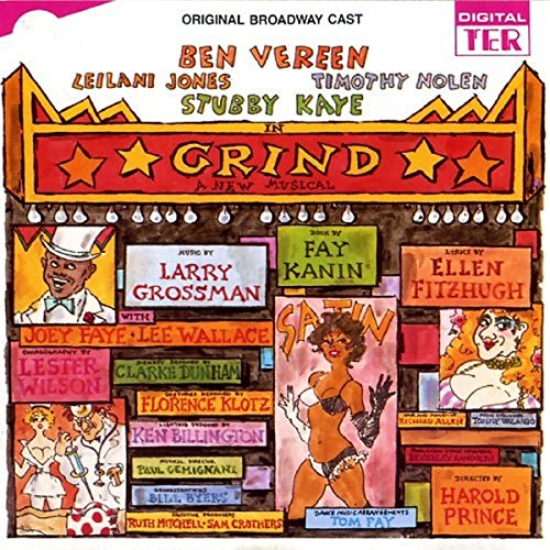 Album cover for the musical Grind featuring illustrated cast portraits and production credits.