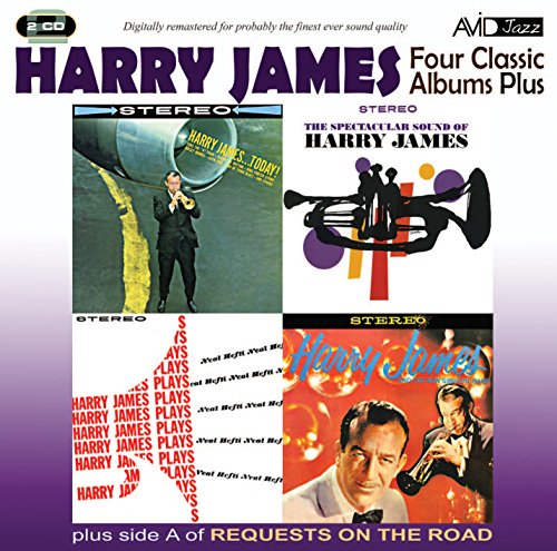 CD cover for "Harry James – Four Classic Albums Plus" with band imagery.