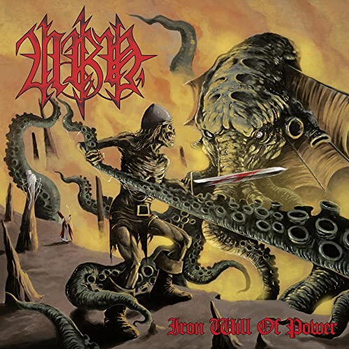 CD cover art: skeletal warrior fighting a tentacled monster.