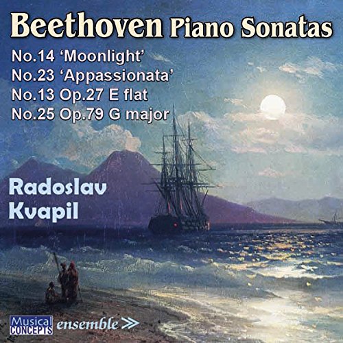 CD cover: Beethoven piano sonatas performed by Radoslav Kvapil, seascape.