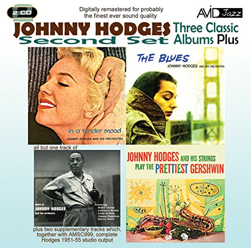 CD cover for Johnny Hodges’ “Three Classic Albums Plus” jazz compilation.