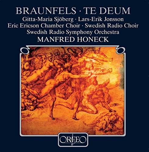 CD cover for "BRAUNFELS: TE DEUM" featuring Renaissance-style artwork.