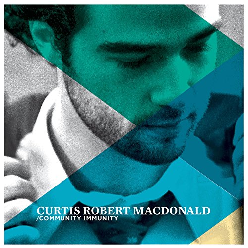 CD cover: black and white portrait with teal geometric shapes.