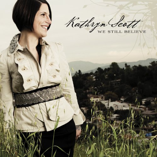 CD cover featuring Kathryn Scott smiling in a field with mountains.