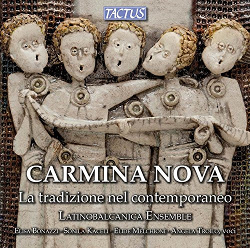 CD cover featuring sculpted figures and the text "CARMINA NOVA" and "Latinobalcanica Ensemble".