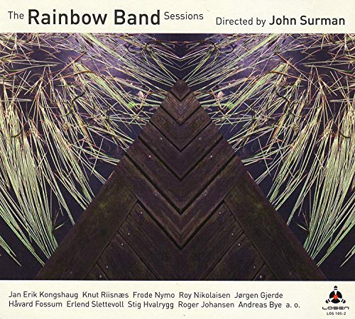 CD cover for John Surman’s “The Rainbow Band Sessions” with abstract, colorful design.