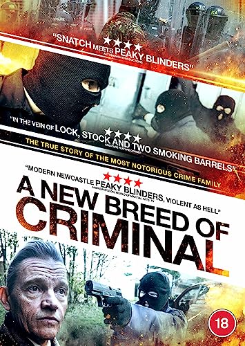 DVD cover for "A New Breed Of Criminal" featuring masked figures and guns.