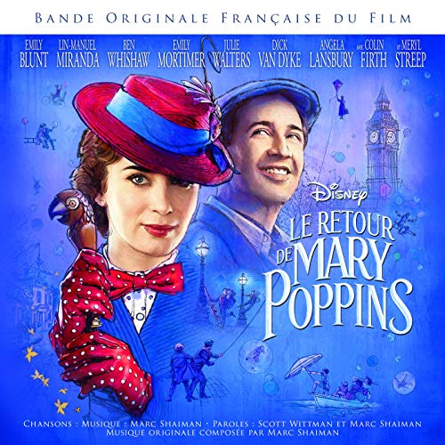 “Mary Poppins Returns” soundtrack CD cover featuring Emily Blunt and Lin-Manuel Miranda.