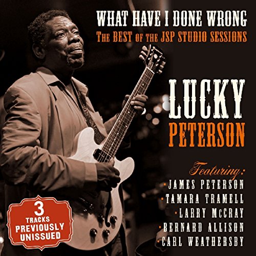 Lucky Peterson CD cover featuring a portrait of the blues guitarist.