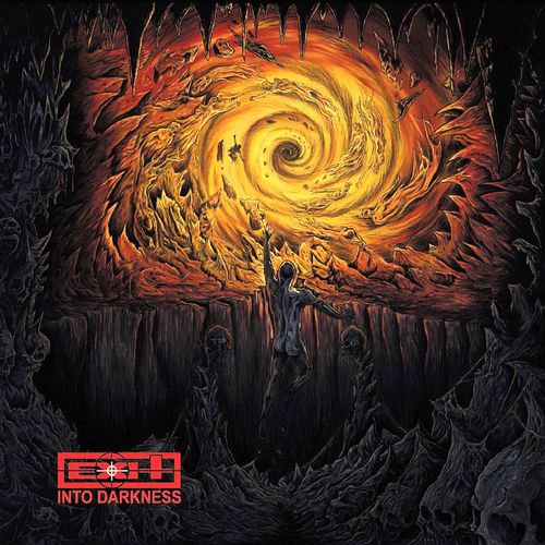 CD cover: swirling orange and black vortex with figures reaching up.