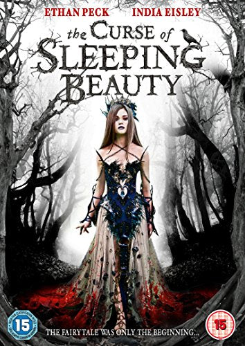 DVD cover for "The Curse of Sleeping Beauty" featuring a woman in a forest.