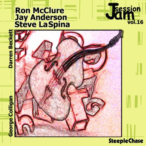 CD cover for "Jam Session Vol. 16" featuring abstract cello illustration.
