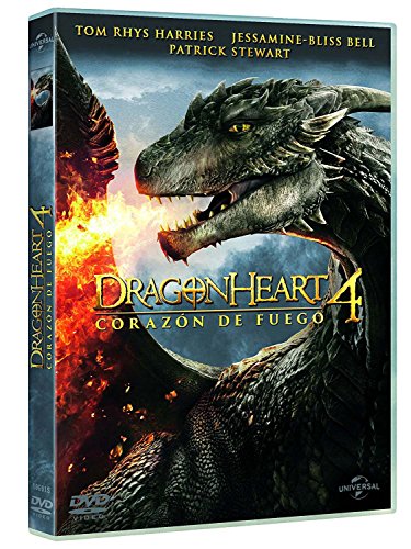 Dragonheart 4 DVD cover featuring a black dragon’s head and fiery background.