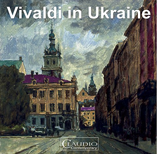 CD cover: painting of a Ukrainian town with a church steeple.