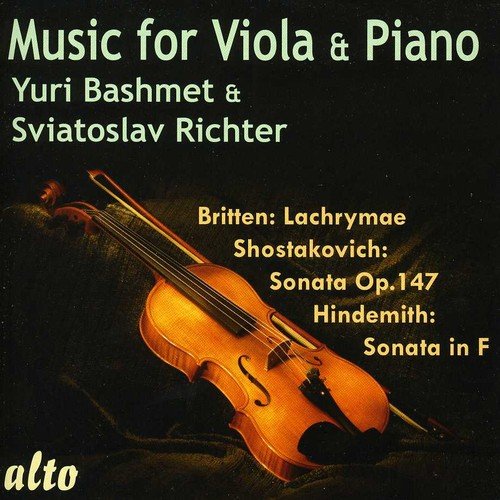 CD cover featuring a viola and pianist names, Yuri Bashmet & Sviatoslav Richter.
