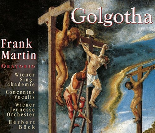 CD cover depicting the crucifixion scene from Frank Martinās āGolgotha.ā