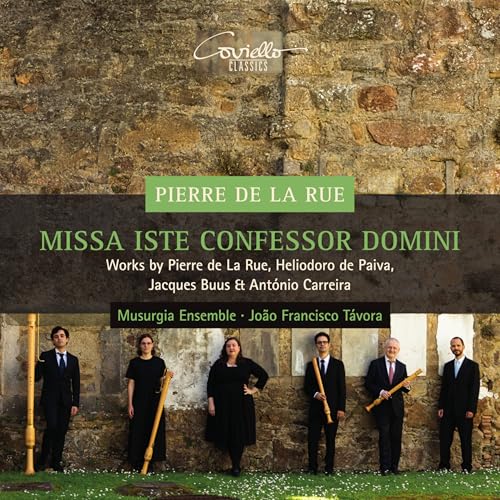 CD cover for “Missa Iste Confessor Domini” by Pierre de La Rue, with musicians.