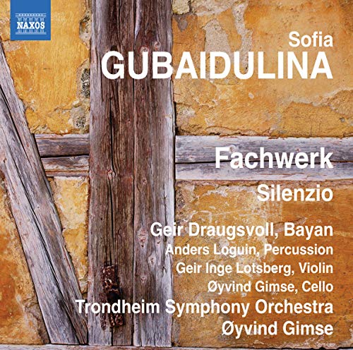 CD cover for Sofia Gubaidulina’s “Fachwerk/Silenzio” with timber framing.