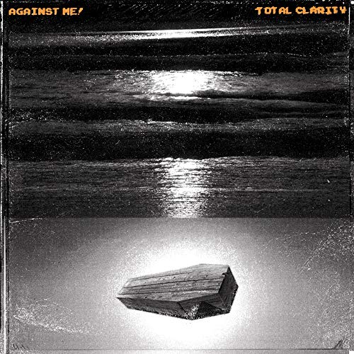 Against Me! album cover, "Total Clarity," showing a coffin on water.