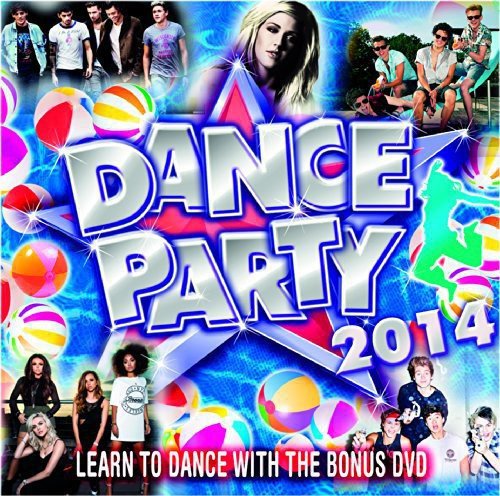 CD cover for “Dance Party 2014” featuring young people and bright colors.