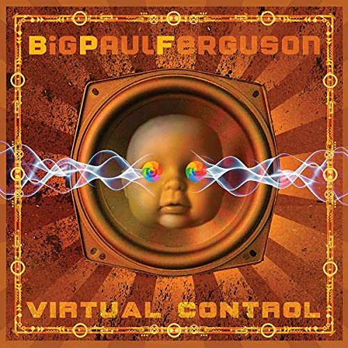 CD cover: face within a speaker with colorful light waves.